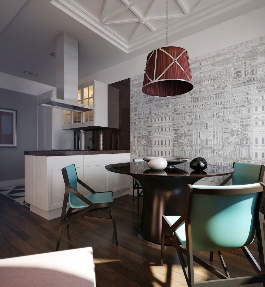 Геометрический фартук на кухню