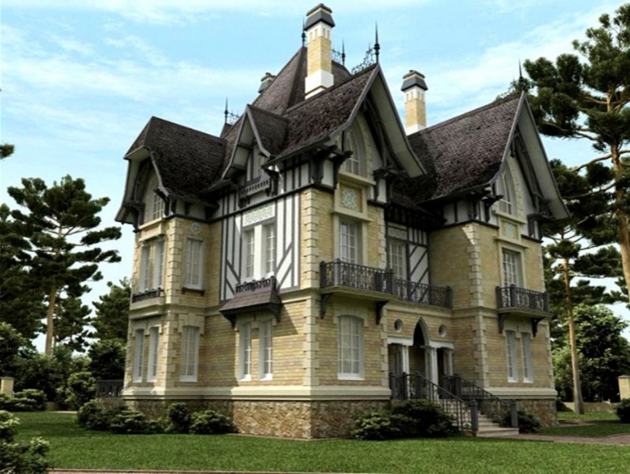 Викторианская Готика особняк лес