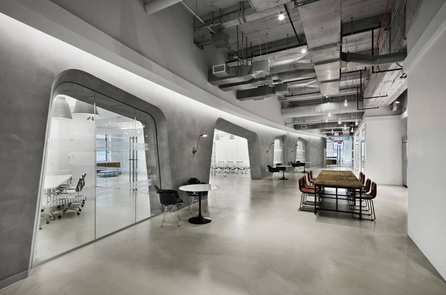 Офис лофт бетон