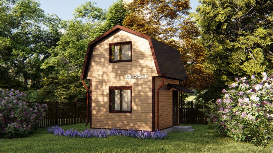 Двухэтажный дачный домик