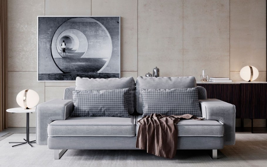 Серый диван 2100