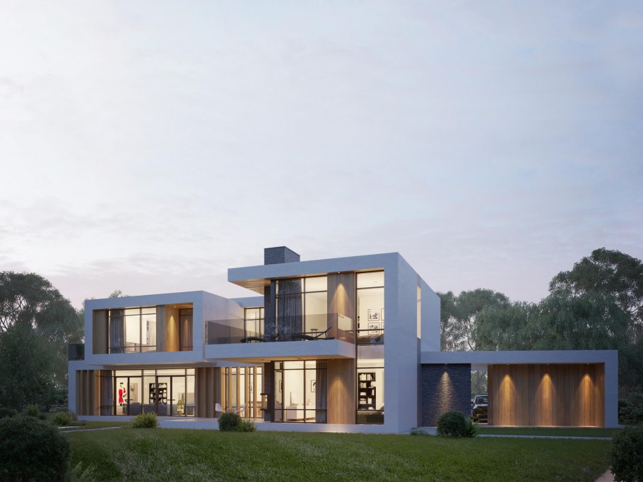 Стиль Райт загородных домов