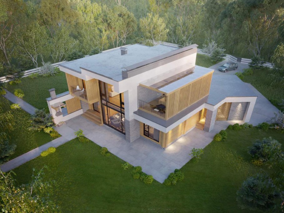 Вилла в стиле Райт КП Вымпел