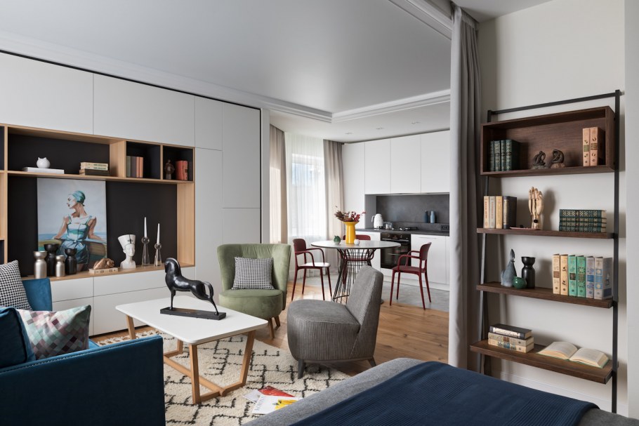 Скандинавский стиль в интерьере 1 комнатной квартиры 42 кв.м