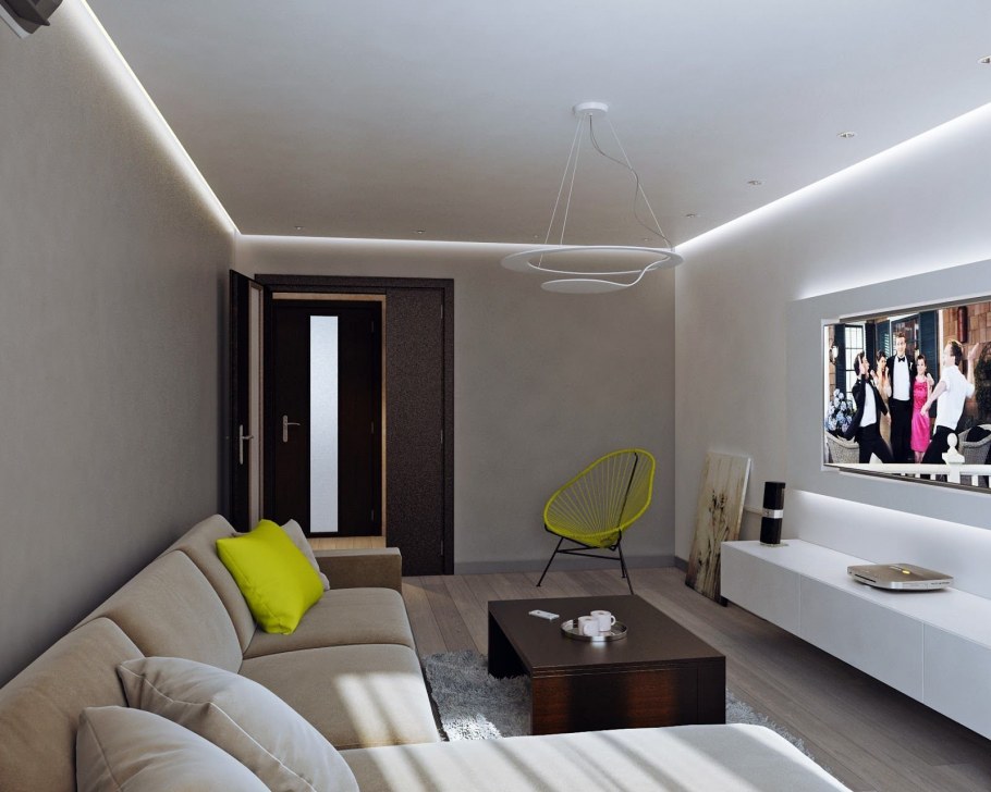 Интерьер гостиной 18 кв.м