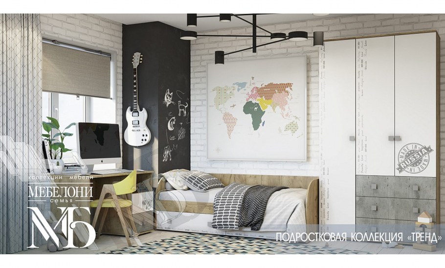 Шкаф в детскую голубой