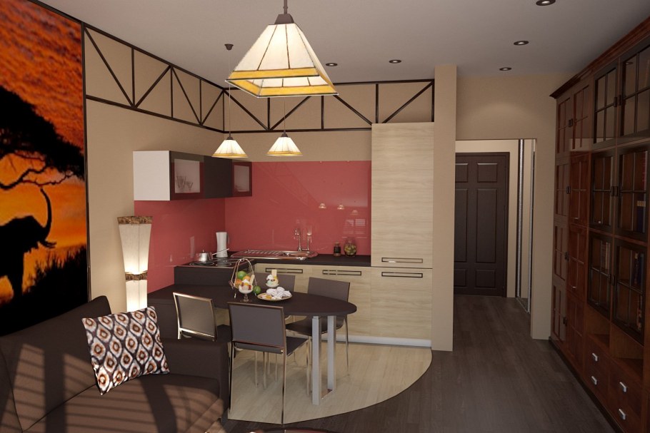 Интерьер квартиры студии 26 кв.м