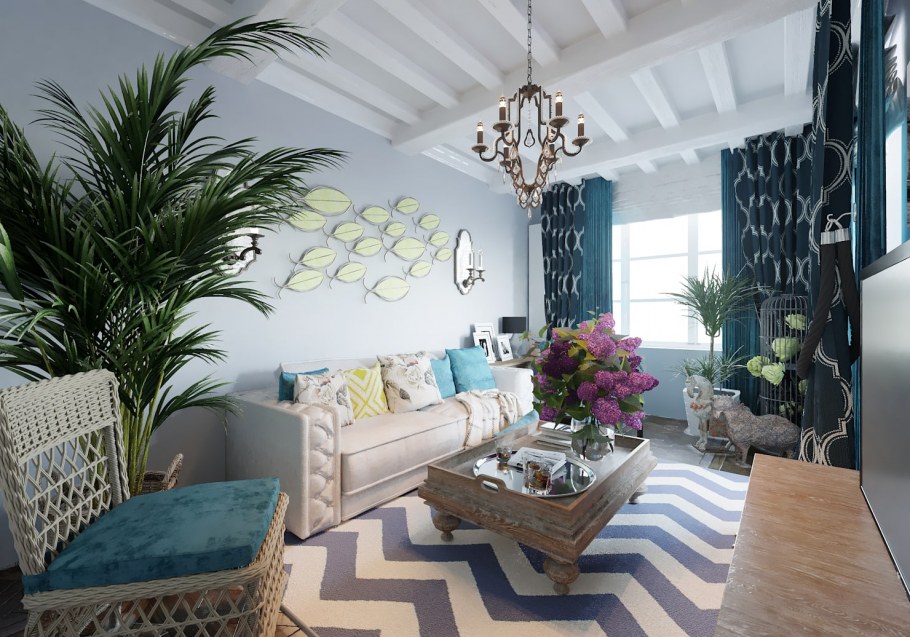 Средиземноморский греческий интерьер