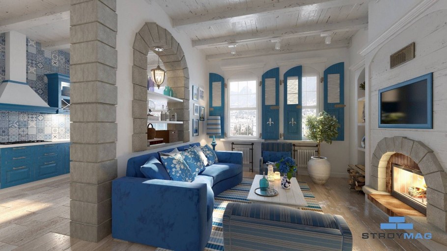 Комната в средиземноморском стиле