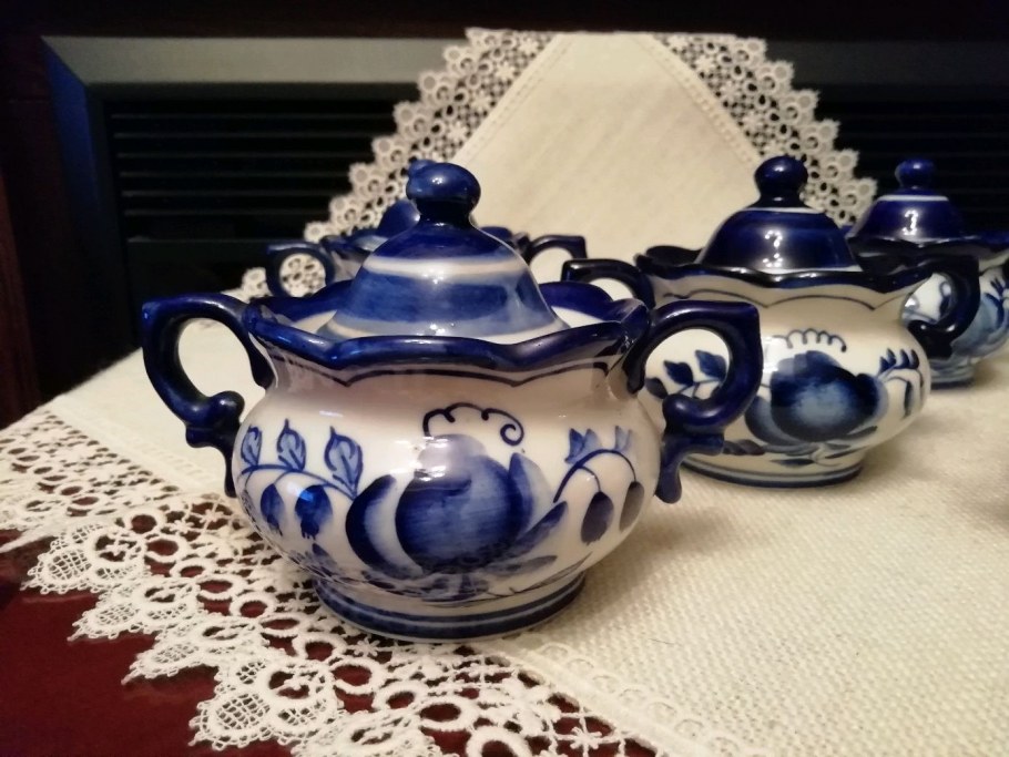 Ванна в стиле Гжель