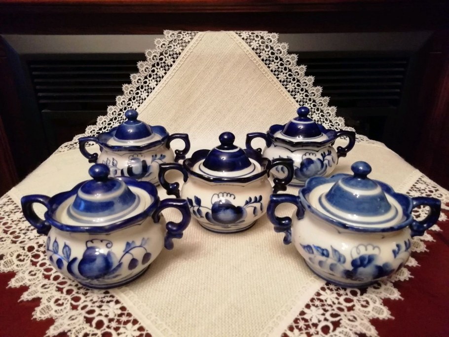 Гостиная в стиле Гжель