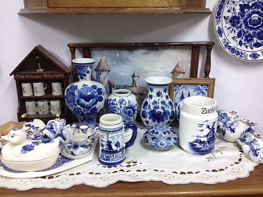 Посуда Гжель убранство стола