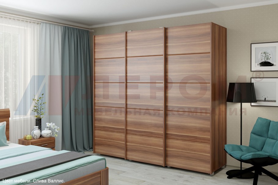 Шкаф купе комбинированный с кожей