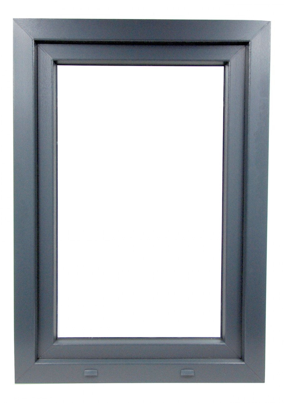 Окно пластиковое 800х800 с черной рамой