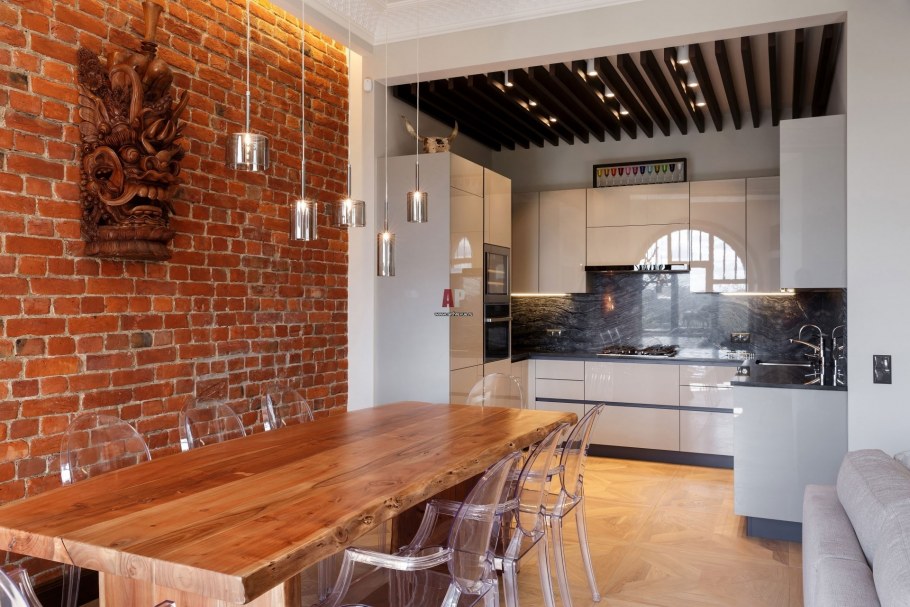 Декоративная штукатурка на кухне