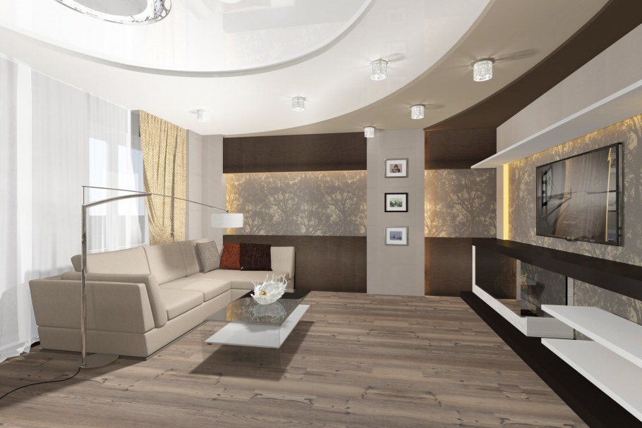 Проект гостиной 70кв