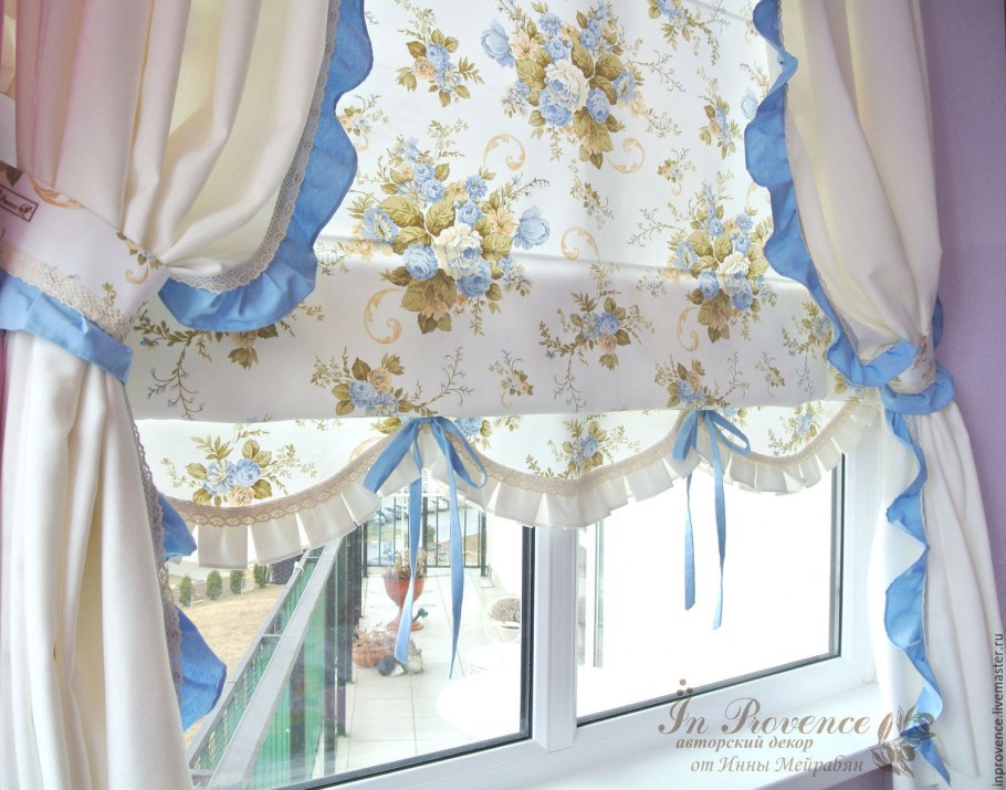 Римские шторы шебби Шик