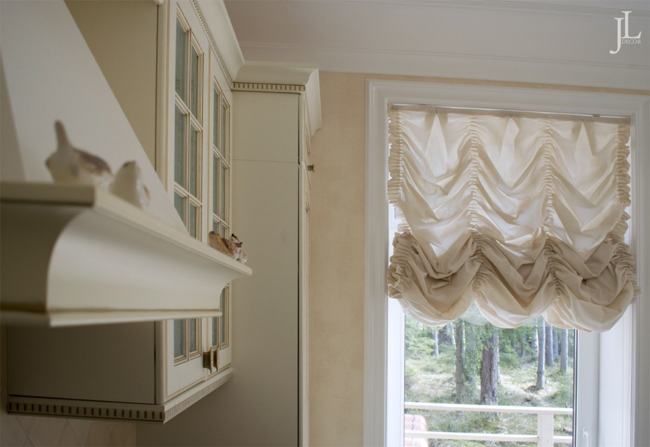 Римские шторы коричневые