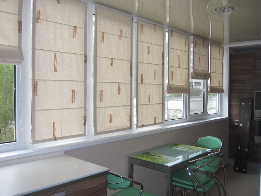 Римская штора до пола