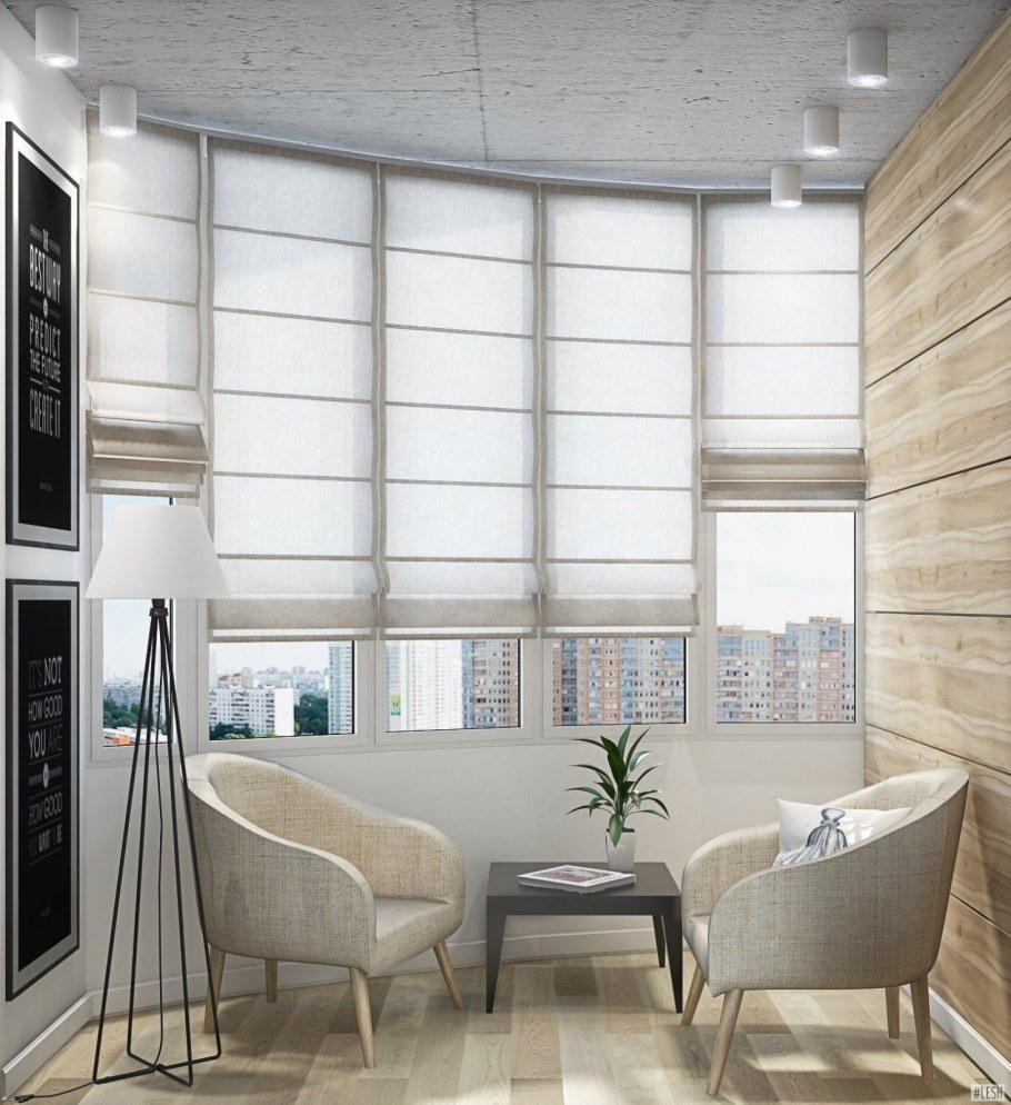 Римские шторы на панорамные окна