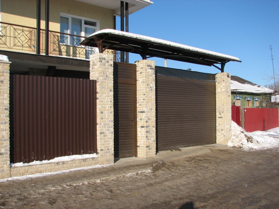 Навес над воротами и калиткой