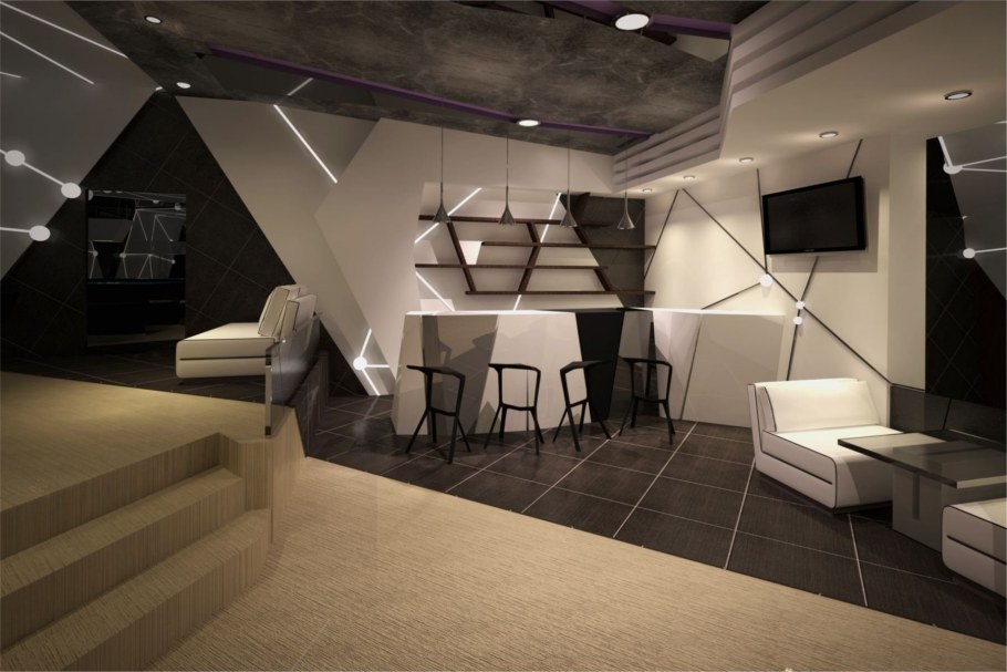 Динамичная композиция в интерьере