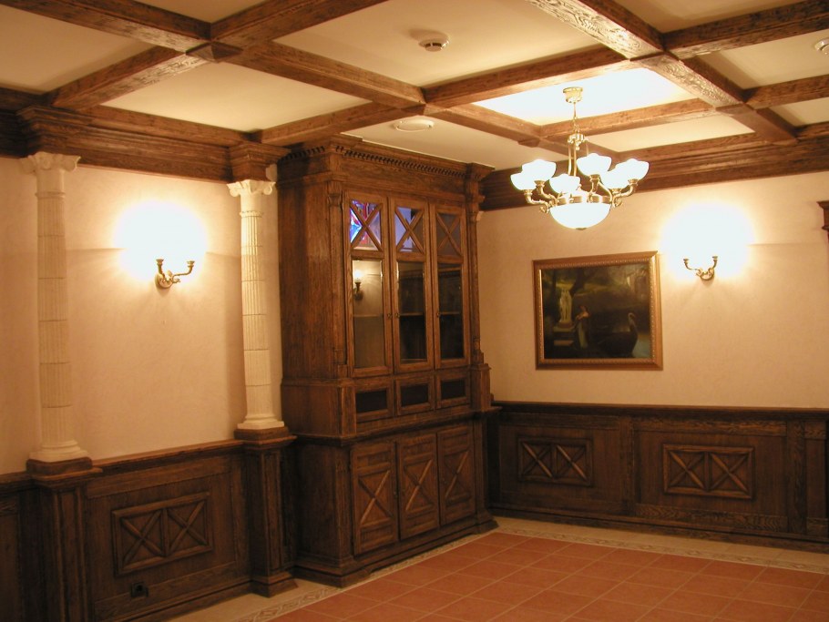 Отделка стен деревом под старину