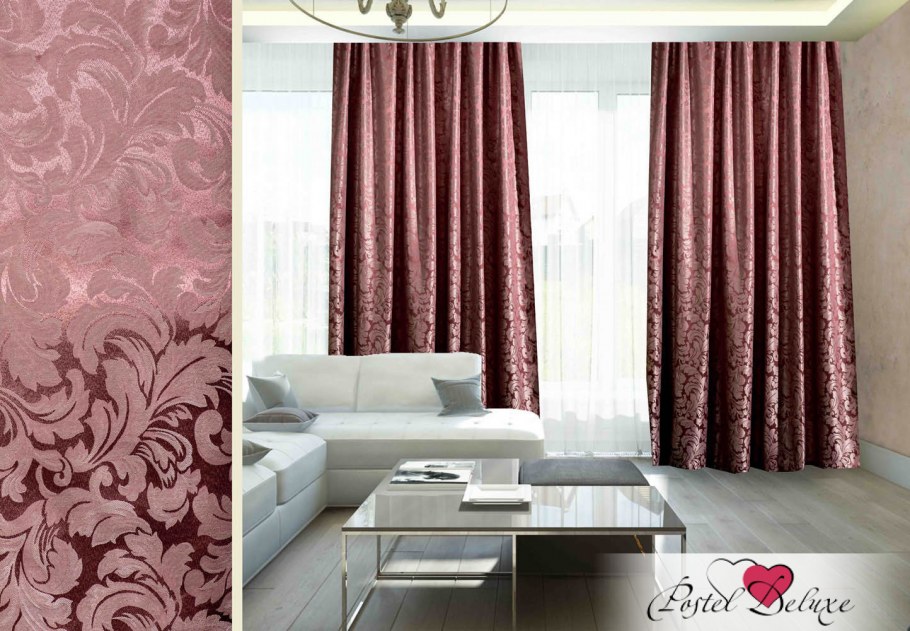 Розовые шторы