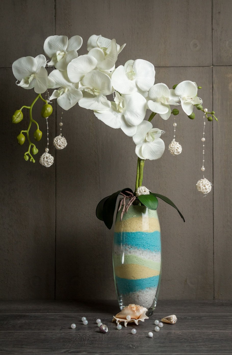 Композиции из латексных орхидей