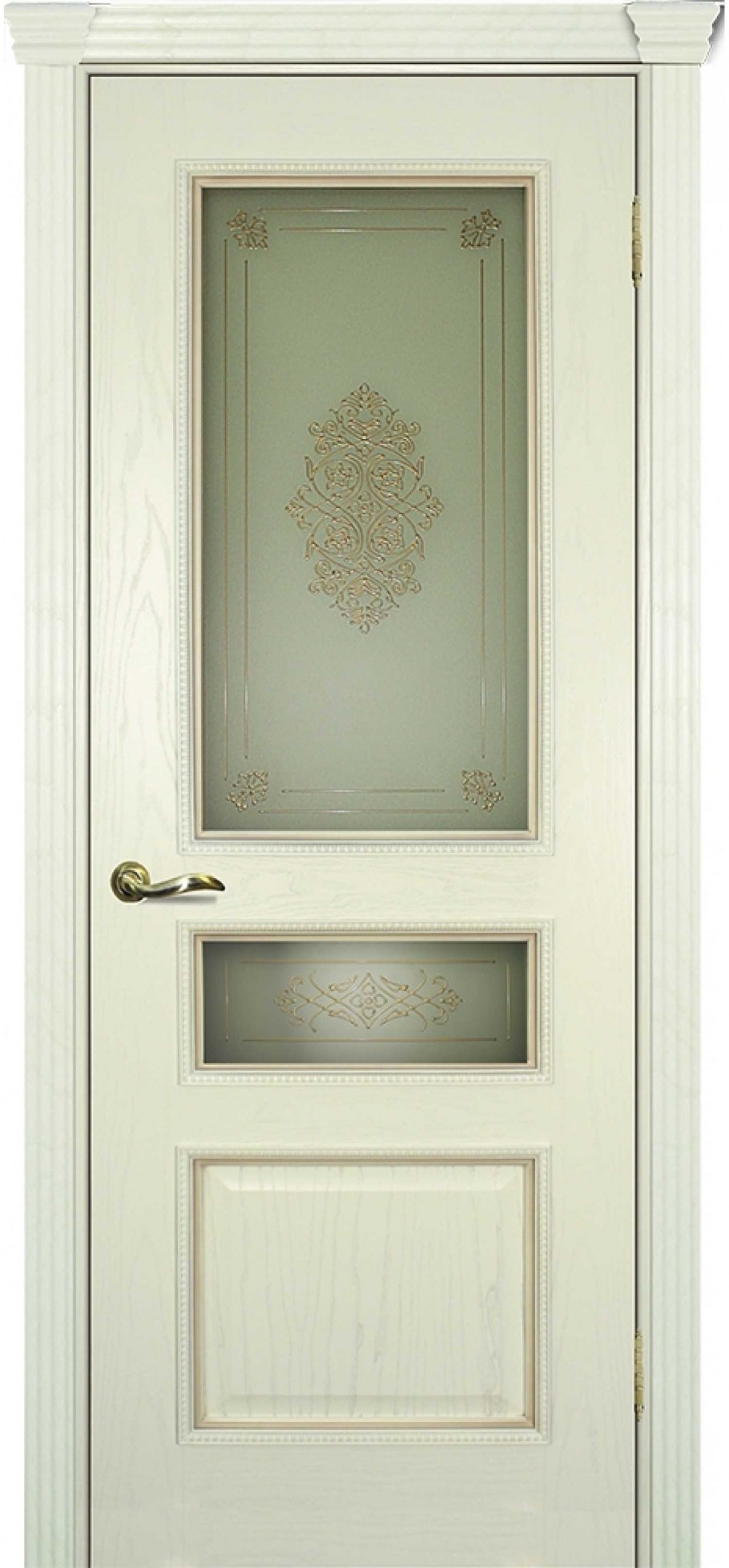 Дверь межкомнатная VFD Glatum х7 беленый дуб 60x200 см остекленная