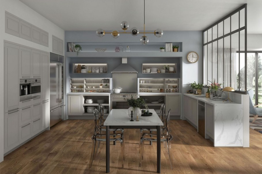 Кухня венге в итальянском деревенском стиле