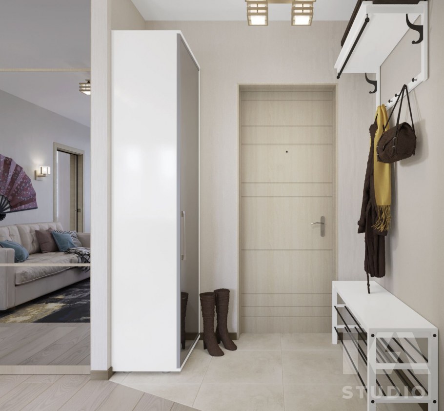 Узкая комната в японском стиле