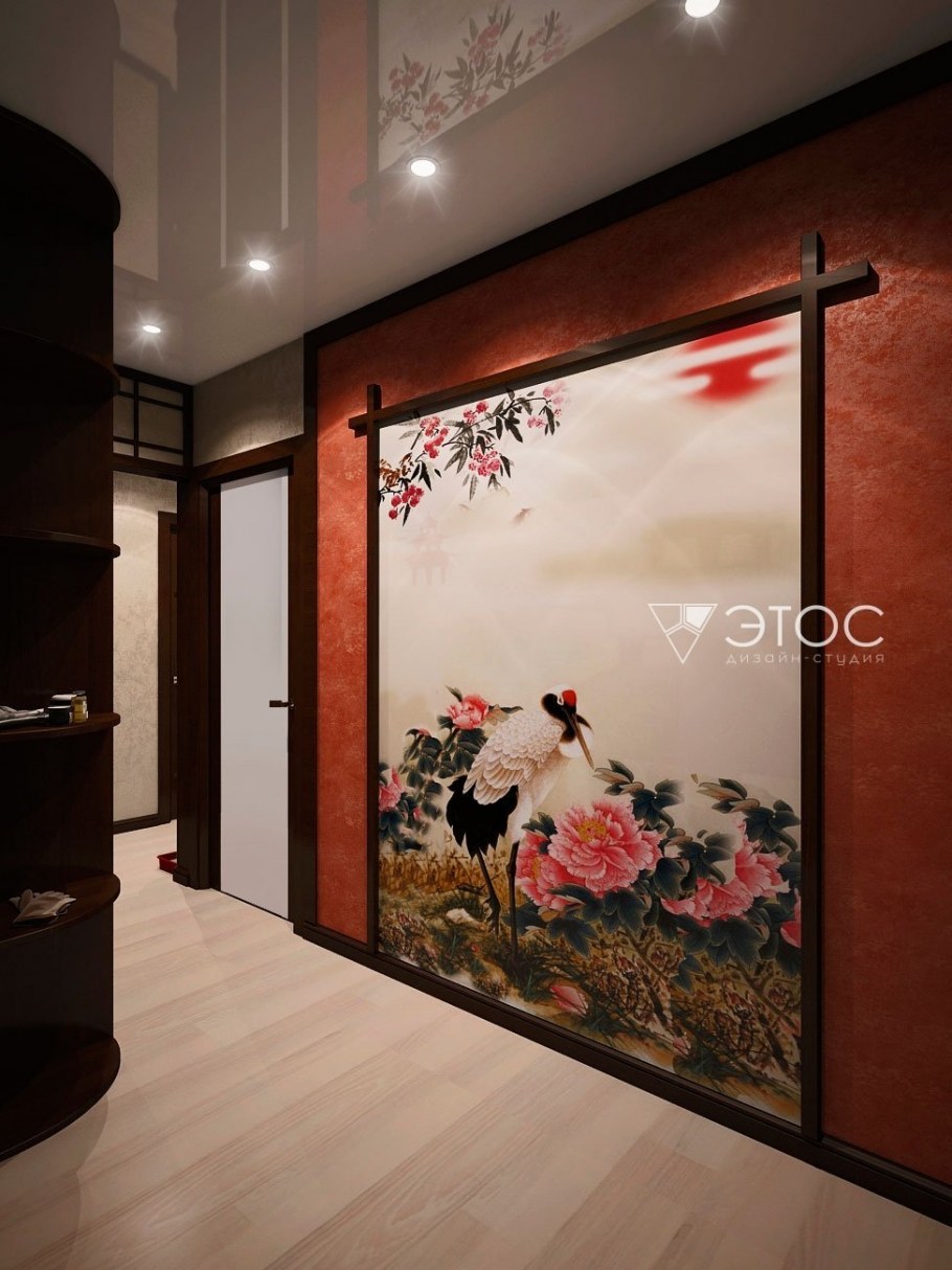 Интерьер прихожей в японском стиле