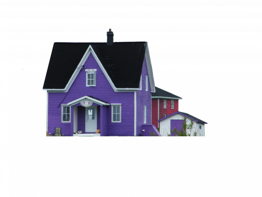 Фиолетовый дом мультяшный
