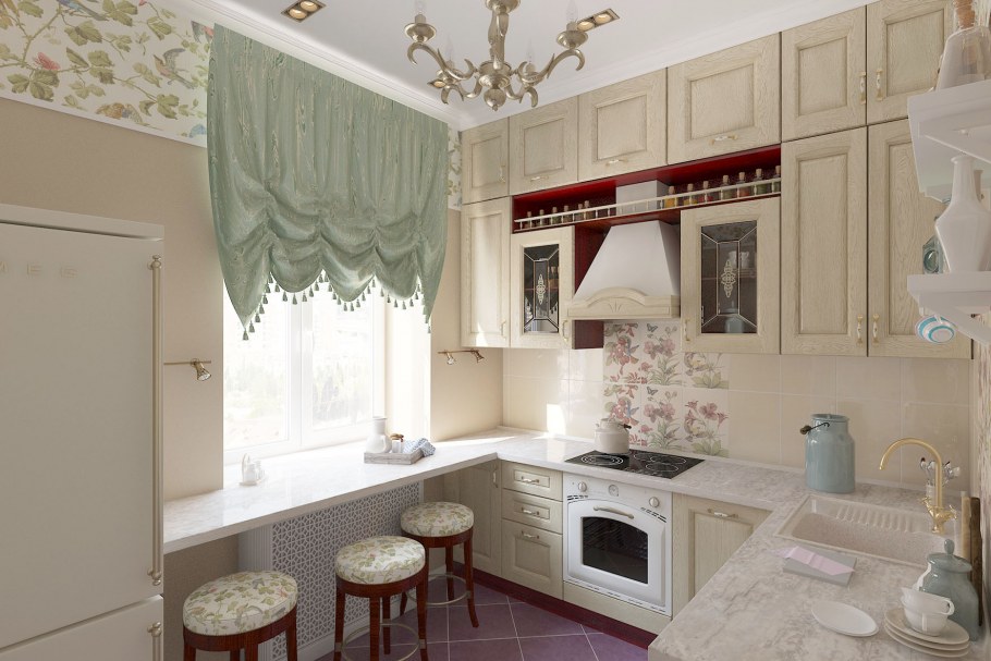 Интерьер кухни в сталинке