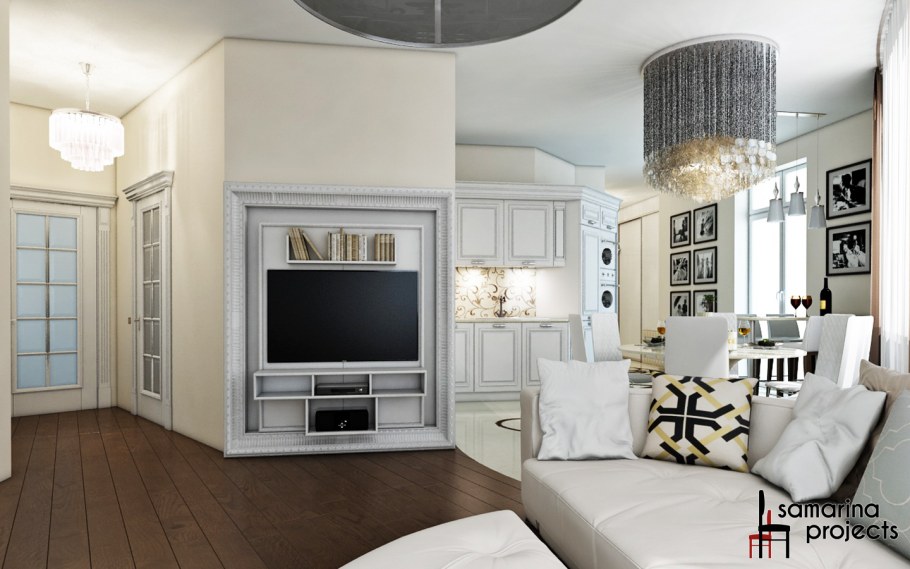 Кухня студия в американском стиле