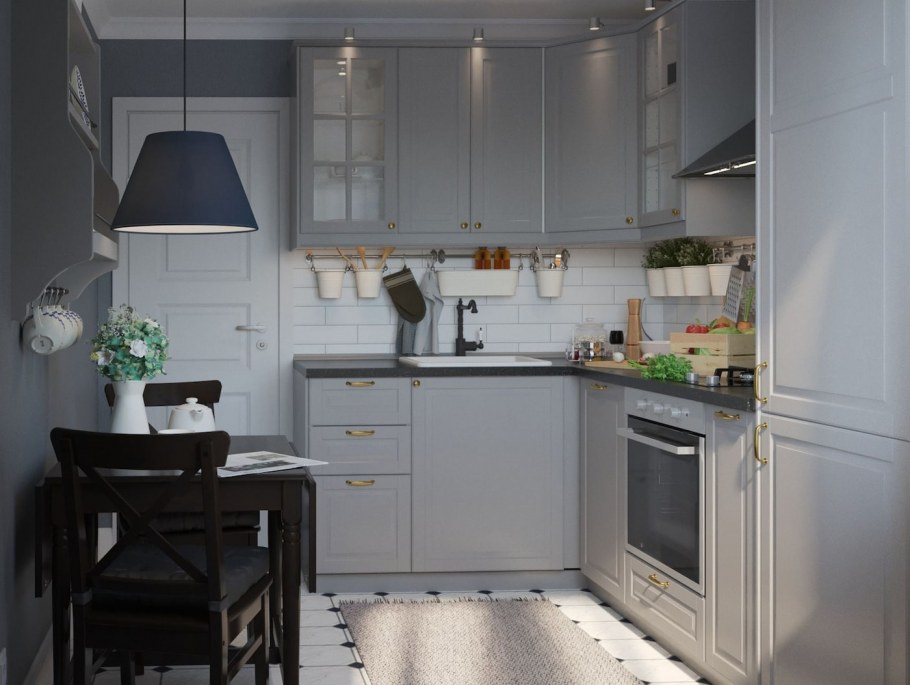 Кухня Будбин икеа в интерьере