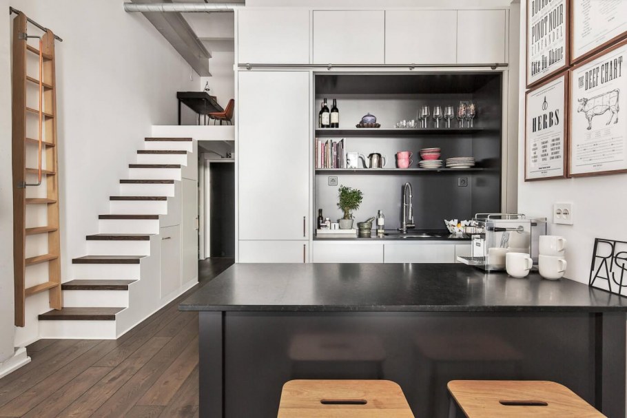 Окно в пол на кухне