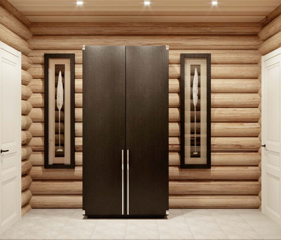 Прихожая перегородка из вагонки