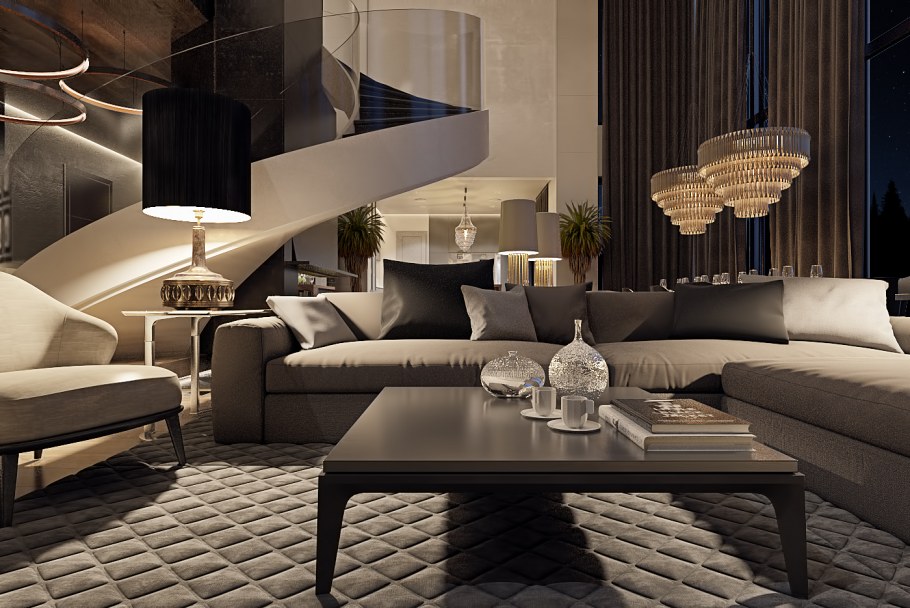 Интерьеры загородных домов и коттеджей