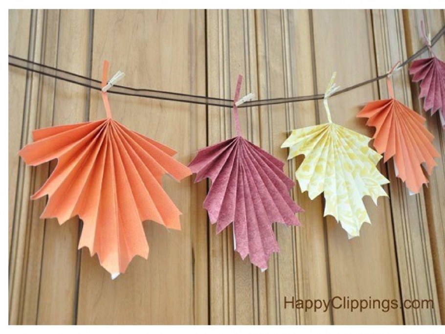Бумажные осенние украшения