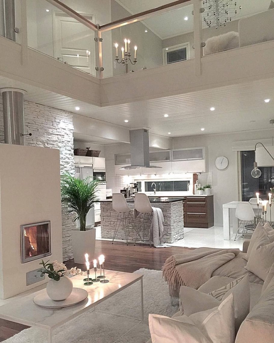 Красивые кухни гостиные