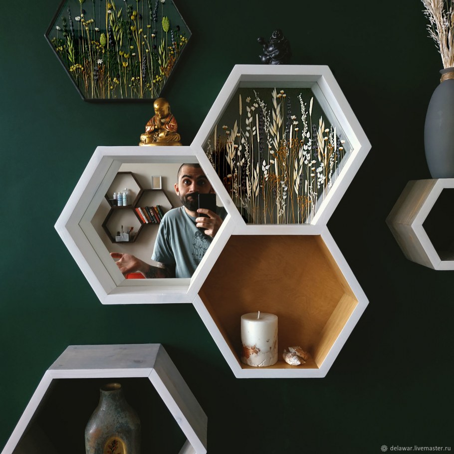 Зеркало шестиугольное