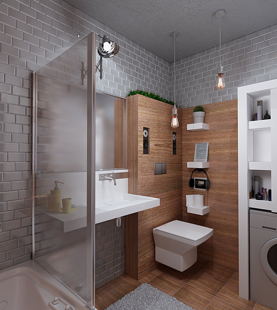 Ванная 3м2 лофт