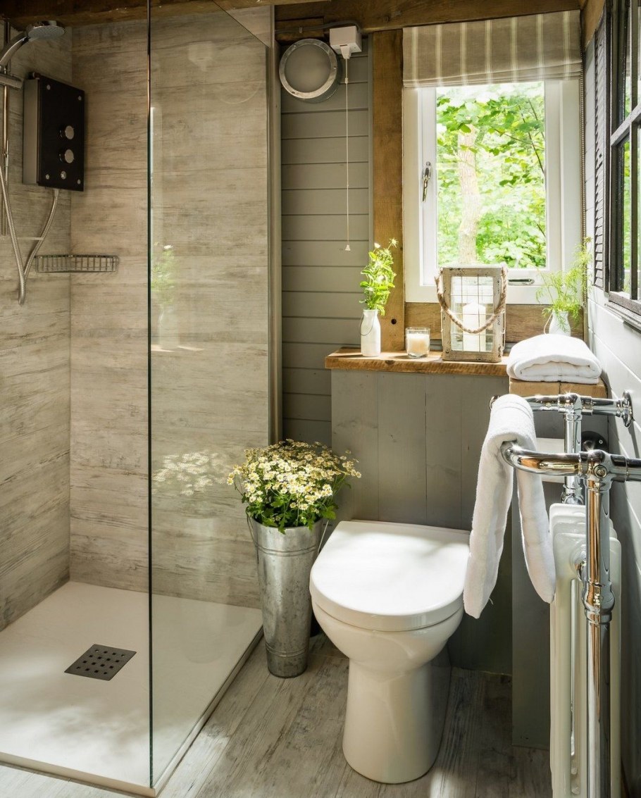 Душевая в дачном домике