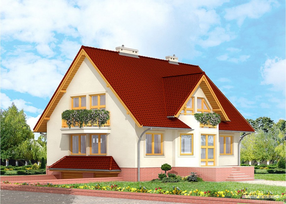 Дом с подвалом и мансардой