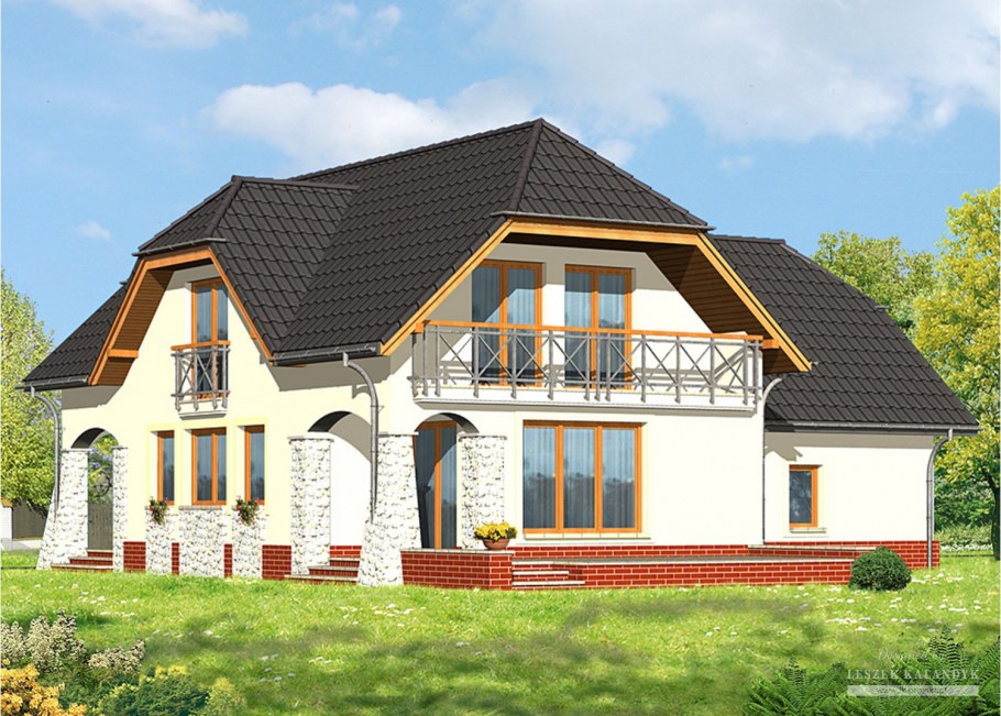 Жилой дом мансардного типа