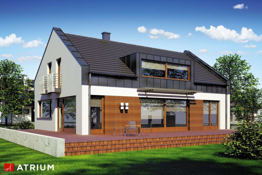 Фасады мансардных домов