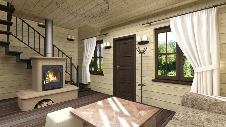 Баня со вторым светом и мансардой