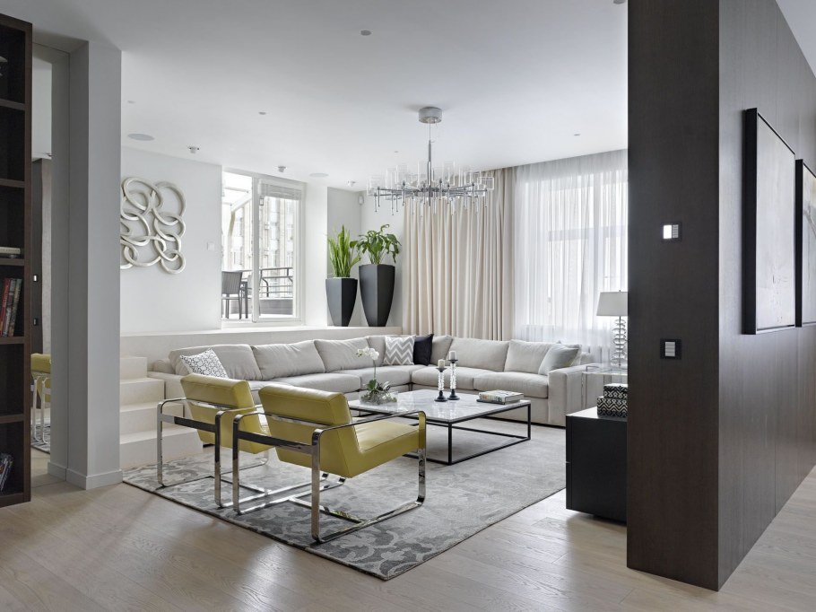 Гостиная лофт Контемпорари